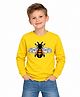 Zion Cotton Knit Full Sleeves Bee Patch Detailed Light Winter Sweatshirt - Light Yellow