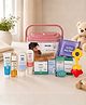 Docura Welcome Baby Gift Box with Basket | Newborn Baby Care Gift Set | Pack of 12 Products + Free Baby Bib | Perfect for Baby Showers, Newborns & New Parents | Pink Colour (50ml)