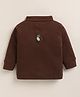 PIKKU Interlock Knit Full Sleeves Coconut Printed Pre Winter Thermal Vest - Brown