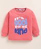 PIKKU Sinker Knit Full Sleeves Its Cool To Be Kind Text Printed Tee - Orange