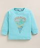 PIKKU Sinker Knit Full Sleeves Scenery Theme Printed Tee - Teal