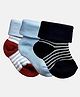 NEXT2SKIN Cotton Pack Of 3 Striped Socks - Brown Light Blue & Black