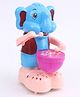 Kiddybuddy Musical Funny Drummer Elephant Toy with Interactive Music and Play Features - Blue