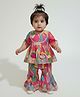 Etched Design Cotton Woven Three Fourth Sleeves Abstract Printed Coordinating Kurti & Sharara Set - Pink