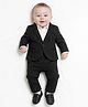 Spool Junior Cotton Woven Full Sleeves Solid Shirt & Pant With Blazer - Black