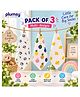 P for Plumsy 100% Cotton Muslin Baby Hanky 6 Layer, Ultra Soft Absorbent Face Towels, Reusable Washcloths for kids (pack of 3)