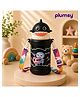P for Plumsy Shark Water Bottle with Straw for Kids | Stainless Steel Insulated Bottle with Straw | Leakproof 550ml- Black