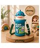 P for Plumsy Shark Water Bottle with Straw for Kids | Stainless Steel Insulated Bottle with Straw | Leakproof 550ml- Green
