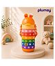 P for Plumsy Stainless Steel Kids Water Bottle with Number Puzzle Rings Insulated Steel Bottle for Kids | Educational Learning Bottle | BPA Free Leakproof School Bottle with Strap,500 ML- Orange