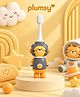 P for Plumsy Baby Soft Bristle Toothbrush with Attractive Astronaut Design - Gentle Oral Care with Travel Case (6M Plus) - Grey