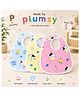 P for Plumsy Baby Soft Feeding Bib Apron Cute Multi Print with Tich Button - multicolor (Pack Of 3)