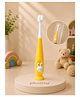 P for Plumsy Baby Toothbrush with Suction Vacuum Base with a Case| Soft Silicone Training Brush- Yellow
