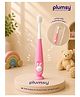P for Plumsy Baby Toothbrush with Suction Vacuum Base with a Case | Soft Silicone Training Brush -Pink
