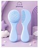 P for Plumsy Newborn Baby Hair Brush and Comb Set | Soft & Gentle Grooming Kit- Blue