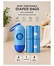 P for Plumsy Baby Disposable Diaper Bags With Dispenser Waste 4 Refill Rolls/60 Bags Convenient Quick Disposal Trash Leak And Odors Proof (BLUE)