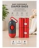 P for Plumsy Baby Disposable Diaper Bags With Dispenser Waste 4 Refill Rolls/60 Bags Convenient Quick Disposal Trash Leak And Odors Proof (Red)