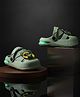 FEETWELL SHOES Panda Applique Detailed Slingback LED Clogs - Green