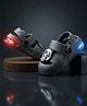 FEETWELL SHOES Panda Applique Detailed Slingback LED Clogs - Grey
