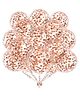 Shopping Time Transparent Rose Gold Confetti Balloon - Pack of 10