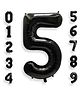Shopping Time Black 5 Number Foil Balloon - Black - 32 Inch
