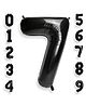 Shopping Time Black 7 Number Foil Balloon - Black - 32 Inch