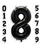 Shopping Time Black 8 Number Foil Balloon - Black - 32 Inch