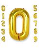 Shopping Time Golden 0 Number Foil Balloon - 32 Inch