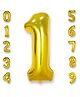 Shopping Time Golden 1 Number Foil Balloon - 32 Inch
