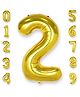 Shopping Time Golden2 Number Foil Balloon - 32 Inch