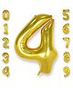 Shopping Time Golden 4 Number Foil Balloon - 32 Inch