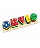 BrainyTots Wooden Shape Sorting & Stacking Board 20 Pieces