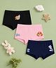 Button Bear Cotton Knit Pack Of 3 Paw Patrol Featuring Characters Printed Panties - Black Pink & Navy Blue