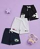 Button Bear Cotton Knit Pack Of 3 Paw Patrol Featuring Oh Pup Is Too Small Text Printed Shorts - Navy Blue White & Black