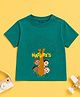 Button Bear Cotton Knit Cocomelon Featuring Half Sleeves Characters Printed Tee - Green