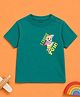 Button Bear Cotton Knit Cocomelon Featuring Half Sleeves Characters Printed Tee - Green