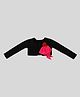 PinkCow Scuba Knit Full Sleeves Floral Applique Detailed Jacket - Black