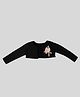PinkCow Scuba Knit Full Sleeves Floral Applique Detailed Jacket - Black