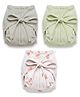 Cocoon Care Bamboo Cotton Printed & Solid Nappy Pack of 3 for Baby 1-3M Multicolor