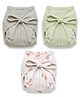 Cocoon Care Bamboo Cotton Printed & Solid Nappy Pack of 3 for Baby 3-6M Multicolor