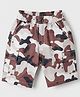 Dapper Dudes Cotton Mixes Knit Knee Length Shorts with Camouflage Print - Grey