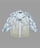 Actuel Cotton Woven Full Sleeves Alphabets Printed Shirt With Tee - White Beige & Grey