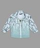 Actuel Cotton Woven Full Sleeves Alphabets Printed Shirt With Tee - White Green & Grey