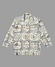 Actuel Woven Full Sleeves Beach Theme Printed Shirt - Cream Blue & Green
