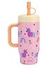 House of Quirk 530ML Kids Tumbler Stainless Steel with Handle & Lid Leakproof Travel Mug Fits Car Cup Holder - Sunnycorn
