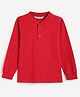 Campana 100% Cotton Knit Full Sleeves Solid Tee - Red