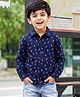 Campana 100% Cotton Woven Full Sleeves Popsicle Printed Shirt - Navy Blue