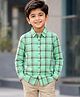 Campana 100% Cotton Woven Full Sleeves Checked Shirt - Light Green