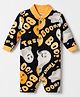 Junior Star Full Sleeves Poltergeist Printed Romper - Black