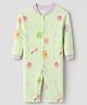 Junior Star Full Sleeves Space Theme Printed Romper - Green
