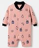 Junior Star Full Sleeves Apples Printed Romper - Pink